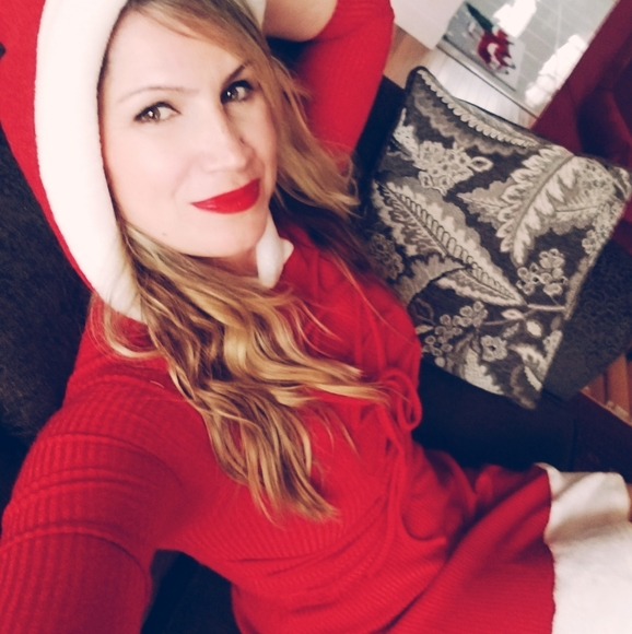 Mrs. Claus dress, sz Small, stretchy - Picture 1 of 3